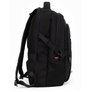 Budmil iskolatáska, hátizsák 46 cm – fekete