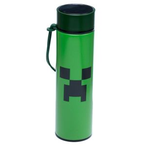 Minecraft fém kulacs, termosz digitális hőmérővel 450ml – Creeper
