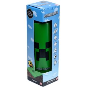 Minecraft fém kulacs, termosz digitális hőmérővel 450ml – Creeper
